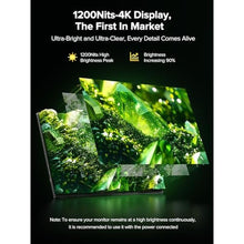 Load image into Gallery viewer, Newsoul 4K Portable Monitor 1200Nits Ultra Bright 16'' Laptop Monitor 145% sRGB 2000:1 Contrast Matte Screen with USB-C HDMI VESA, Slim External Screen with Protective Case for PC/Phone/Game Console, Black_771