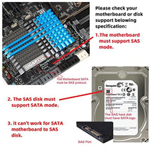 Load image into Gallery viewer, NGFF SAS Cable SFF-8482 SAS 29 Pin to SATA 22Pin Hard Disk Drive Raid Extension Cable Unidirectional (No Integrated Chips) with IDE 4Pin Power Port (70cm), Blue_715