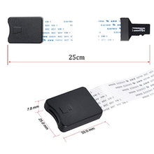 Load image into Gallery viewer, NGFF UHS-1 Micro-SD TF Memory Card Kit Male to TF Micro-SD Card Female Extension Reader Writer Soft Flat FPC Data Cable Extender 25cm Compatible with Laptop & Phone & HDTV & GPS, Grey_265