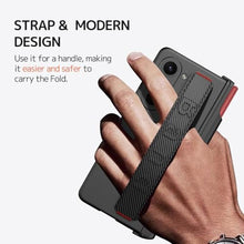 Load image into Gallery viewer, Ninki Compatible Samsung Galaxy Z Fold 6 Case with S Pen (Red) Carbon Fiber, Magnetic Hinge Protection Screen Protector for Samsung Z Fold 6 with S Pen Holder, CarbonFiberRedPen_2684