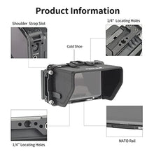 Load image into Gallery viewer, Nitze Cage Kit for Atomos Ninja V/Ninja V+ / Shinobi/Ninja/Ninja Ultra/Zato Connect Monitor, with HDMI Cable Clamp and Sunhood - JT-A02B, Black_8182