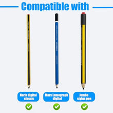 Load image into Gallery viewer, No Worn Out Fine Replacement Titanium Alloy Ballpoint Tips Compatible with STAEDTLER Mars Lumograph & Noris Digital Jumbo/Classic/Mini Digital Pen Stylus, Pencil Nibs fits for Noris EMR Pen,2 Pcs, silver_1435