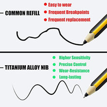 Load image into Gallery viewer, No Worn Out Fine Replacement Titanium Alloy Ballpoint Tips Compatible with STAEDTLER Mars Lumograph & Noris Digital Jumbo/Classic/Mini Digital Pen Stylus, Pencil Nibs fits for Noris EMR Pen,2 Pcs, silver_1436