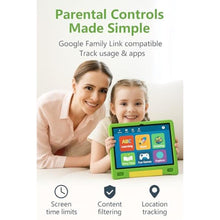 Load image into Gallery viewer, NOBKLEN 10.1 Inch Android Tablet, Octa-Core 64GB Storage, HD IPS Display, Green Shockproof Case, WiFi, Bluetooth, Big Battery, Purple, GreenRope_1960