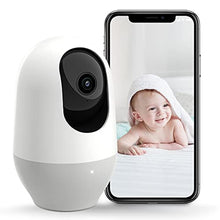Load image into Gallery viewer, nooie Baby Monitor, WiFi Pet Camera Indoor, 360-degree Wireless IP Camera, 2K Home Security Camera, Motion Tracking, Super IR Night Vision, Works with Alexa, Two-Way Audio, Motion & Sound Detection, white_1