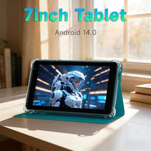 Load image into Gallery viewer, NOVOJOY 7 Inch Tablet with Case, Android 14 Tablet PC, 32GB Storage 8GB RAM Tabletsa Quad-Core Processor Android Tableta pc Dual Camera, WiFi, BT Computer Tabletas.(with Tablets Cover),Navy Blue, Navyblue_502