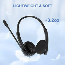 Load image into Gallery viewer, NUBWO HW03 USB Headset with Microphone for PC - Headphones with Microphone for Laptop, Mac, Computer, in-Line Control, Ideal Headset for Work, Office, Classroom, Call Center, Zoom, Skype, USBA_2629