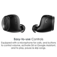 Load image into Gallery viewer, NuForce BEFREE5-BLACK Optoma Be Free5 Truly Wireless Earbuds with 16H Battery Life and Quick Charge Sweat Proof AAC Support Activate Siri and Google Assistant Headphone Black_609