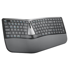 Load image into Gallery viewer, Nulea RT07B Wireless Ergonomic Keyboard - Split Keyboard, Wrist Rest, Natural Typing, Bluetooth and USB Connectivity, USB-C Rechargeable,Compatible with Windows Mac (Silver White), HSilverGray_1