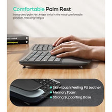 Load image into Gallery viewer, Nulea RT07B Wireless Ergonomic Keyboard - Split Keyboard, Wrist Rest, Natural Typing, Bluetooth and USB Connectivity, USB-C Rechargeable,Compatible with Windows Mac (Silver White), HSilverGray_252