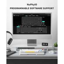 Load image into Gallery viewer, nuphy Kick75 Wireless Low Profile Mechanical Keyboard with Volume Knob,75% Hot Swappable Custom Keyboard,80 Keys RGB Backlit with PBT Keycaps,BT/2.4G/USB-C (Silver Nano Switch), GraySilver_1827