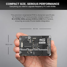 Load image into Gallery viewer, NVMe Base for Raspberry Pi 5 M.2 HAT PCIe Extension Board (M.2 2230 to 2280 Supported) (0TB (Duo)), Black_85