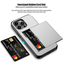Load image into Gallery viewer, Nvollnoe Compatible with iPhone 15 Pro Max Case with Card Holder Heavy Duty Protective Dual Layer Shockproof Hidden Card Slot Slim Wallet Phone Cover for Women&Men 6.7 inch(Gray)_22