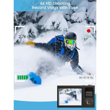 Load image into Gallery viewer, Ocakuiter Digital Camera,4K Kids Camera,16X Zoom,Point and Shoot Digital Camera with 32GB Card,Portable Small Camera with Autofocus for Kids Teens Beginner_1185