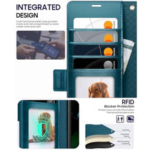 Load image into Gallery viewer, OCASE Compatible with Samsung Galaxy Z Fold7 Wallet Case with S Pen Holder, PU Leather Flip Folio Phone Cover with Card Slots, RFID Blocking, Kickstand & Wrist Strap for Z Fold 7 2025, Peacock Blue, PeacockBlue_4374