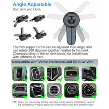 Load image into Gallery viewer, OCEANLOVE Car Air Vent Mount Holder Clip Replacement with Diameter 0.67inch 17mm Joint Ball Accessories Metal Hook Clip only,Holder is not Included, BlackL_4844