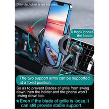 Load image into Gallery viewer, OCEANLOVE Car Air Vent Mount Holder Clip Replacement with Diameter 0.67inch 17mm Joint Ball Accessories Metal Hook Clip only,Holder is not Included, BlackL_4845