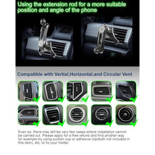 Load image into Gallery viewer, OCEANLOVE Universal Air Vent Clip Replacement for Car Phone Holder and 360Swing Arm Extension Rod Accessories, with Diameter 0.67 in 17 mm Joint Ball for Most Car Phone Mount, BlackYwithSwingRod_4566