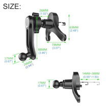 Load image into Gallery viewer, OCEANLOVE Universal Air Vent Clip Replacement for Car Phone Holder and 360Swing Arm Extension Rod Accessories, with Diameter 0.67 in 17 mm Joint Ball for Most Car Phone Mount, BlackYwithSwingRod_4567