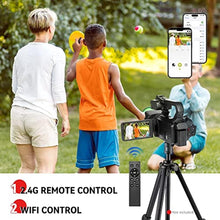 Load image into Gallery viewer, OIEXI UHD 4k Video Camera Camcorder with 18X Digital Zoom,64MP Digital Camera Recorder,4.0-inch Rotating Touchscreen,64GB SD Card,Microphone,Remote Control,Durable Battery(Black)_4195