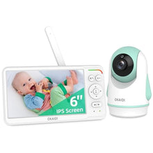 Load image into Gallery viewer, OKAIDI 6" IPS Screen Baby Monitor with Camera and Audio, Pan-Tilt-Zoom, OD_1