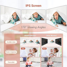 Load image into Gallery viewer, OKAIDI 6" IPS Screen with 30H Battery Baby Monitor with Camera and Audio, ODplus_490