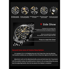 Load image into Gallery viewer, OLEVS Black Watches for Men,Men's Black Watch Stainless Steel,Men's Dress Watch Roman Numerals,Big Face Mens Watches Luxury,Mens Waterproof Wristwatch,Reloje para Hombre_7133