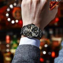 Load image into Gallery viewer, OLEVS Watches for Men Leather Dress Luxury Analog Quartz Wrist Watch Large Face Moon Phase Chronograph Luminous Calendar Waterproof Watch, BrownLeatherRoseGoldWhite_939