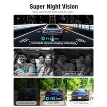 Load image into Gallery viewer, OMBAR Dash Cam 5G WiFi GPS, 3 Channel Front and Rear Inside 2K+1080P, 3.18" LCD Screen, 64GB Card Included, Dual Dash Camera for Cars 4K/2K/1080P IR Night Vision, WDR, G-Sensor, Black_2183