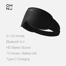 Load image into Gallery viewer, OMNU Sleep Headphones, Sleep Mask with Bluetooth Headphones, Ventilated Fabric, Adjustable Fit, 100% Blackout 3D Contoured Eye Cups, Sleeping Headphones for Side Sleepers_20