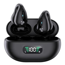Load image into Gallery viewer, Open-Ear Wireless Headphones Bluetooth Clip On Mini Earbuds Charging Case Ear Buds Sports Bone Conduction Headphones Earphones for TV Phone Laptop Music (Black)_1