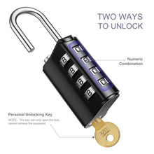 Load image into Gallery viewer, OQIMAX 2 Pack Combination Padlock, Gate Lock with Key, 4 Digit Zinc Alloy Combination Lock with 10000 Combinations, Weatherproof Code Locks Outdoor for School, Gym Locker, Employee Locker, Shed, Fence, Painted_5672