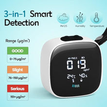 Load image into Gallery viewer, ORB 3-in-1 Air Quality Monitor Portable Indoor Air Quality Meter for PM2.5, Temperature & Humidity | Smart Air Quality Tester for Home, Office, Bedroom, Travel_294