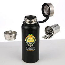 Load image into Gallery viewer, Organic Greek Vitamin Bottles. Hydrogen Alkaline Generator Water Bottle + Stainless Steel Filter 4 in 1 Design 800mL (27.05 FL OZ), Black_25