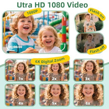 Load image into Gallery viewer, ORGSTA Kids Instant Print Camera for Boys and Girls 1080P HD Toddler Digital Camera with 3 Rolls Print Paper&32G Card, Christmas Birthday Gift Toys for Age 3-16 Kids Portable Travel Digital Camera Toy, Green_2035