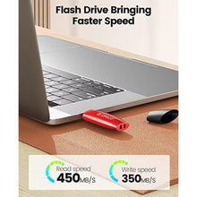 Load image into Gallery viewer, ORICO 405 MB/s Flash Drive 512GB, Memory Stick USB3.2 Reading Thumb Drive with Keychain USB Flash Drive Metal USB Drive Data Storage Compatible with Computer/LaptopUFSD, GUSBC_2417
