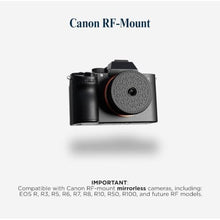 Load image into Gallery viewer, Original Retropia Repurposed Disposable Camera Mirrorless Lens | Unlimited Film-Look Photos | Compact Pancake Lens, 32mm Focal Length & Fixed f/11 Aperture (Canon RF-Mount Mirrorless Compatible), black_805