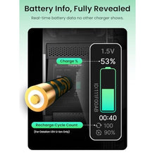 Load image into Gallery viewer, Ostation 2 Pro AA AAA Battery Charging Station for NiMH Lithium Batteries, Black_612