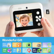 Load image into Gallery viewer, OTJ Kids Camera Instant Print - Instant Camera Kids Digital Camera Toys with 32GB Card - Best Birthday for Girls and Boys 3 4 5 6 7 8 9 10 Year Old, White_1789