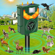 Load image into Gallery viewer, OTSEZE Ultrasonic Animal Repellers,Solar Cat Repellent Outdoor with Flaming Eye Alarm,Waterproof Raccoon Repellent with Motion Detection for Farm Yard Garden Repelling Dog, Rabbit, Skunk,Squirrel, Green_1