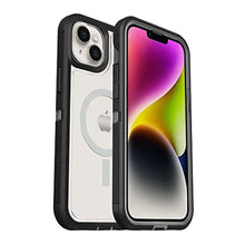 Load image into Gallery viewer, OTTERBOX Apple iPhone 14 / iPhone 13 Defender Series XT Clear Case with MagSafe - Black Crystal (77-90062), 5X Military Standard Drop Protection_1