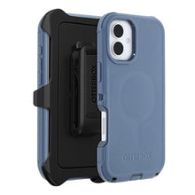 Load image into Gallery viewer, OtterBox iPhone 16 Plus (Only) Defender Series MagSafe Case - Baby Blue Jeans - Holster Clip Included - Built-in Magnets - Screenless - Rugged & Durable - with Port Protection - Non-Retail Packaging, BabyBlueJeansBlue_1