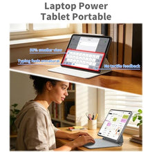 Load image into Gallery viewer, Otuoor Magic Keyboard for iPad Pro 11-inch (M5 2025/M4 2024), Uninterrupted View, Snap Tight, iPad Pro 11-inch M5/M4 Keyboard Case, Effortless Command with Comfort Angle, White_1070