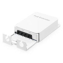 Load image into Gallery viewer, Outdoor PoE Passthrough Switch, 1 in 3 Out Extender, IEEE802.3af/at POE Powered, 100Mbps Ethernet, Wall Mount Waterproof Plug and Play, White_1