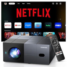 Load image into Gallery viewer, Outdoor Projector with WiFi and Bluetooth,1500 ANSI/Compatible with Netflix, Darkgrey_1