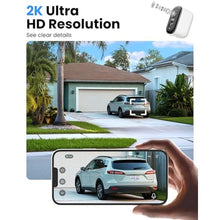 Load image into Gallery viewer, Outdoor Security Camera Wireless, 2K Battery Powered WiFi Cameras for Home Security with AI Motion Detection, Color Night Vision, Siren Alarm, 2-Way Talk, IP66 Waterproof, Cloud/SD Storage (4 Pack), White_1573