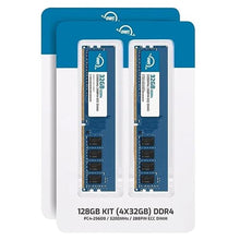 Load image into Gallery viewer, OWC 128GB (4x32GB) DDR4 3200MHz ECC UDIMM 288-pin Memory RAM, Black_3466
