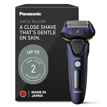 Load image into Gallery viewer, Panasonic ARC5 Electric Razor for Men Face, Wet & Dry Shavers for Men with Foil Shaver, Pop-Up Trimmer, Ultra-Fast 5-Blade, Smart Shave Sensor, 16D Flexible Pivoting Head - ES-ALV6HA (Navy)_1