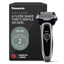 Load image into Gallery viewer, Panasonic ARC5 Electric Razor for Men with Pop-Up Trimmer, Wet/Dry 5-Blade Electric Shaver with Intelligent Shave Sensor and Multi-Flex Pivoting Head, ES-LV65-S (Silver)_1
