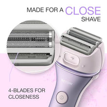 Load image into Gallery viewer, Panasonic Electric Shaver for Women, Cordless 4-Blade Shaver, Bikini Attachment, Pop-Up Trimmer, Wet-Dry Operation, Electric Razors for Women - ES-AWL8AV (Purple)_1296